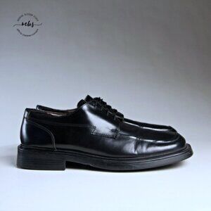 Giorgio Brutini Leather Lace Up Square Toe Dress Shoes Black Men 10.5